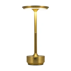 Tafellampen-Goliving Tafellamp Op Accu - Oplaadbaar en Dimbaar - Hoogte 27 cm - Goud