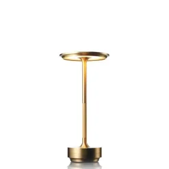 Tafellampen-Goliving Tafellamp Op Accu - Oplaadbaar en Dimbaar - Hoogte 27 cm - Goud