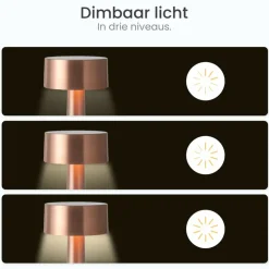 Goliving Tafellamp Oplaadbaar – Draadloos en dimbaar – Moderne touch lamp
