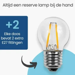 Buitenverlichting|Lichtsnoeren-Gologi lichtsnoer buiten en binnen - Lichtslinger 15M - Tuinverlichting LED