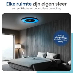 Plafondlampen-Gologi Plafondventilator met Verlichting - Ø60 cm - LED RGBW - 6 Standen