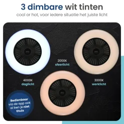 Plafondlampen-Gologi Plafondventilator met Verlichting - Ø60 cm - LED RGBW - 6 Standen
