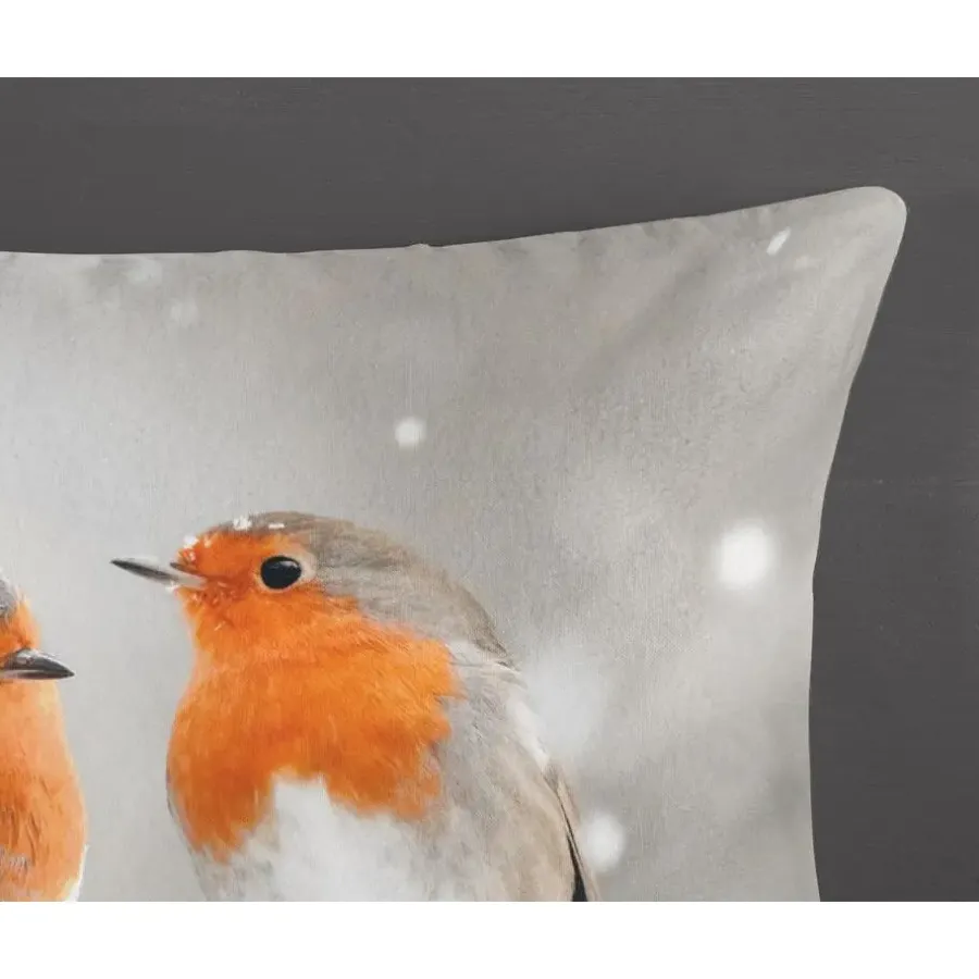 Good Morning Dekbedovertrek "roodborst vogels in de sneeuw" (140x200/220 cm)