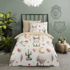 Kinderdekbedovertrekken-Good Morning Goodmorning Peuter Dekbedovertrek Boho Multi-Junior (120 x 150 cm)