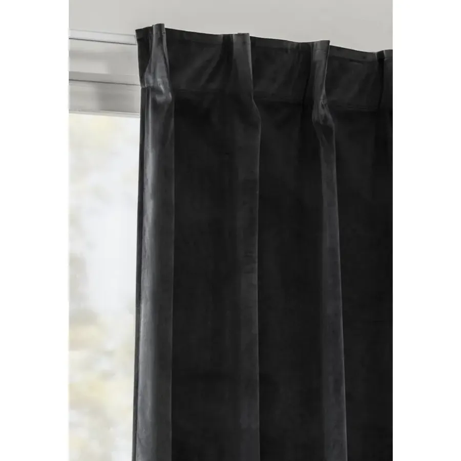 Leen Bakker Gordijn Yara - zwart - 140x280 cm (1 stuk)