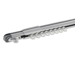 Merkloos Gordijnrail - uitschuifbaar - van 145 tot 270 cm - aluminium - gebroken wit