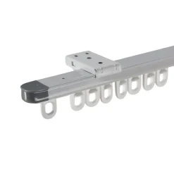 Merkloos Gordijnrail - uitschuifbaar - van 145 tot 270 cm - aluminium - gebroken wit