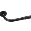 ACAZA Gordijnroede - uitschuifbaar - 120 tot 210 cm - zwart