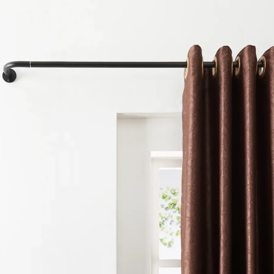 ACAZA Gordijnroede - uitschuifbaar - 120 tot 210 cm - zwart