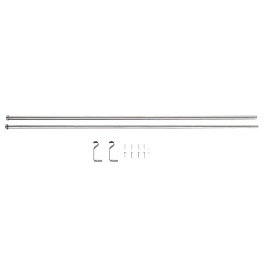 ACAZA Gordijnroede - Uitschuifbaar - Stang van 125-240 cm - Zilver