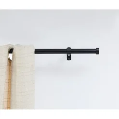 Gordijnroedes-ACAZA Gordijnroede - Uitschuifbaar - Stang van 125-240 cm - Zwart