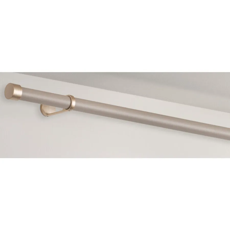 Gordijnroedes-Leen Bakker Gordijnroede 200cm - beige hout - Ø28mm (1280109)