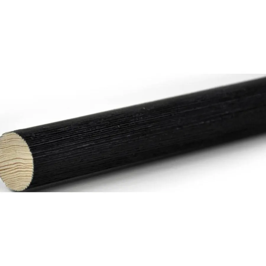 Leen Bakker Gordijnroede 200cm - zwart hout - Ø28mm (1280106)