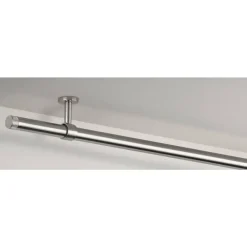 Gordijnroedes-Leen Bakker Gordijnroede 120cm grijs rvs - Ø28mm (1209047)