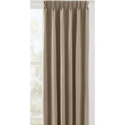 Gordijnen|Gordijnen Op Maat-Leen Bakker Gordijnstof Bowie semi verduisterend - beige