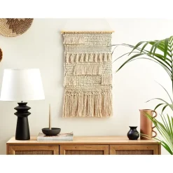 Wandkleden-Beliani GUJRAT - Wanddecoratie - Beige - Katoen