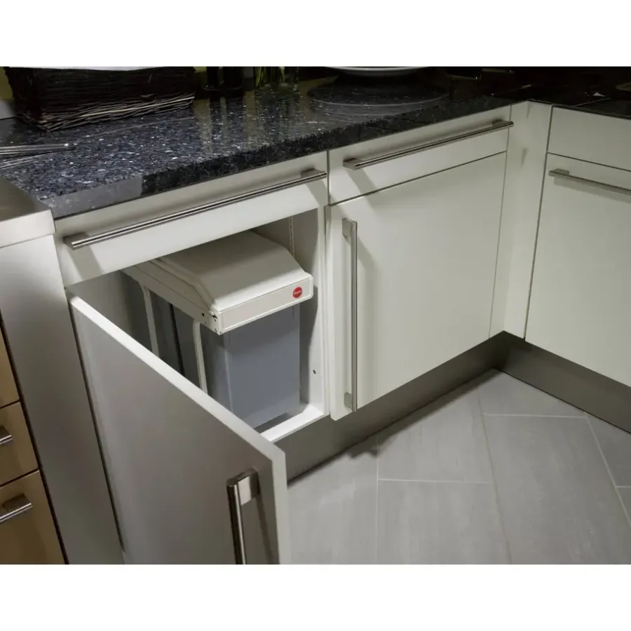 Hailo Multi-Box Duo L Inbouwprullenbak - 2x14L - wit