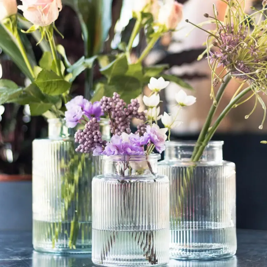 Vazen-Hakbijl Glass Bloemenvaas Denise- transparant - glas - D11