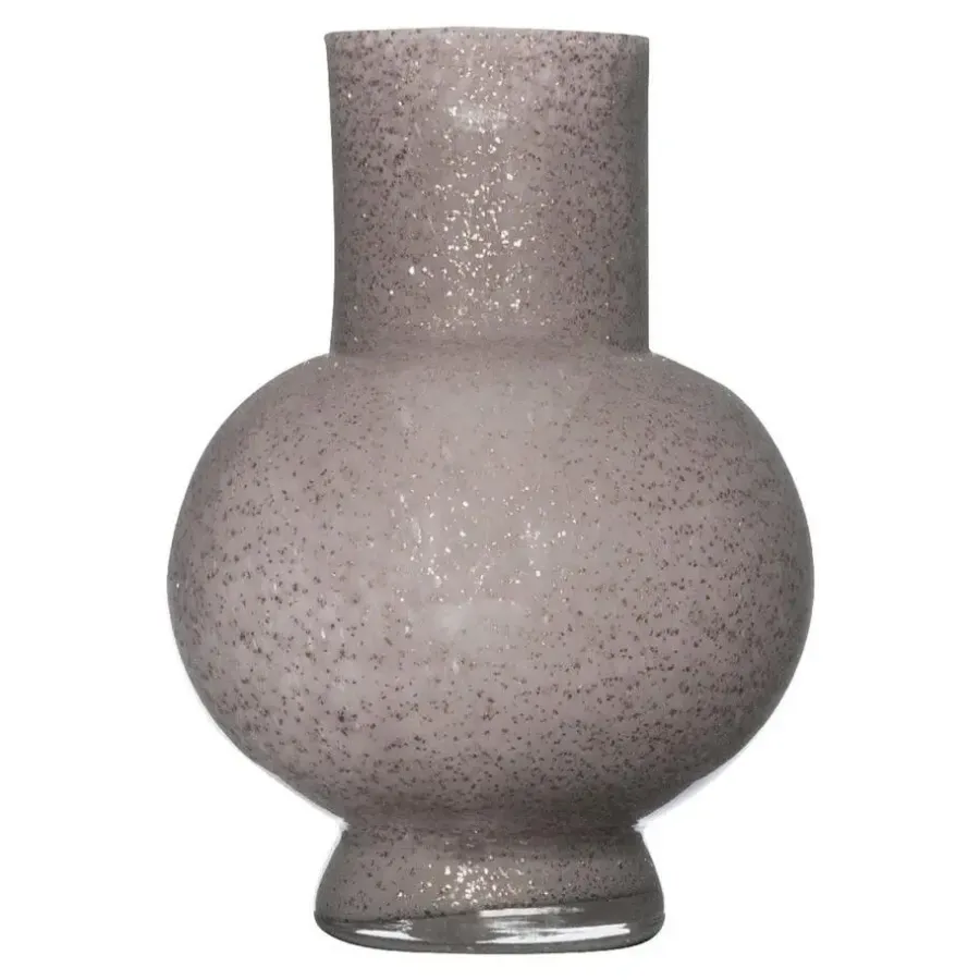 Vazen-Hakbijl Glass Bloemenvaas Deborah - grijs - glas - D20 x H 26 cm