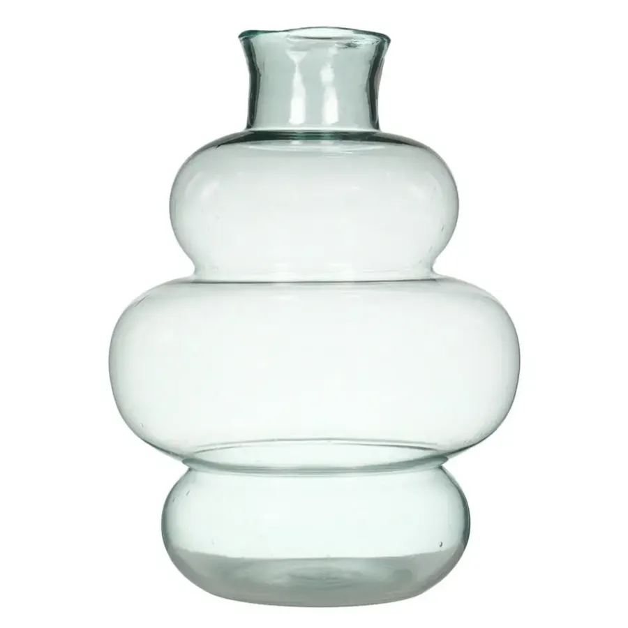 Hakbijl Glass Bloemenvaas Denise- transparant - glas - D29