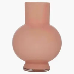 Hakbijl Glass Bloemenvaas Deborah - Roze - glas - D20 x H 26 cm
