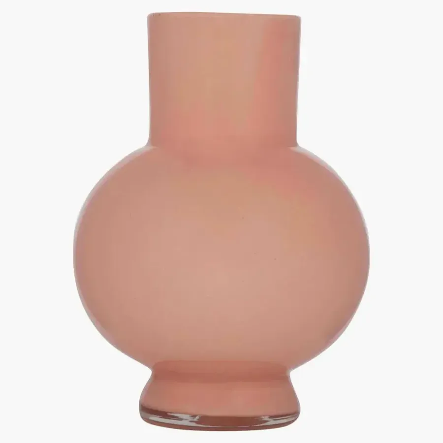 Hakbijl Glass Bloemenvaas Deborah - Roze - glas - D20 x H 26 cm