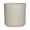 Hakbijl Glass Hakbijl Plantenpot/bloempot Cindy - wit - keramiek - D15xH15 cm