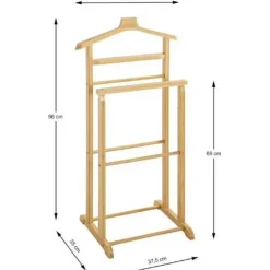 Haku Kledingrek met broekenhanger - Bamboe-design