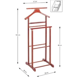 Haku Kledingrek met broekenhanger - Kersenhouten design