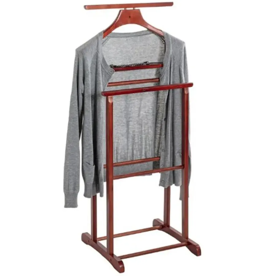Haku Kledingrek met broekenhanger - Kersenhouten design