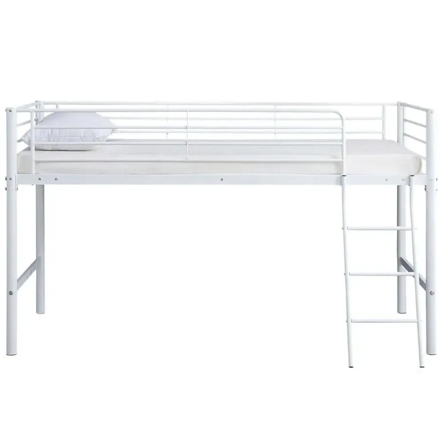 Emob Exclusive Halfhoogslaper Julie 90x200cm - metaal - mat wit