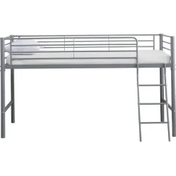 Kinderbedden-Emob Exclusive Halfhoogslaper Julie 90x200cm - metaal - mat grijs