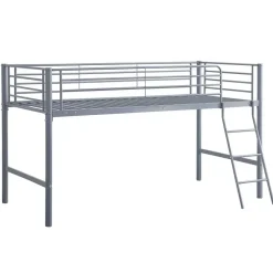 Kinderbedden-Emob Exclusive Halfhoogslaper Julie 90x200cm - metaal - mat grijs