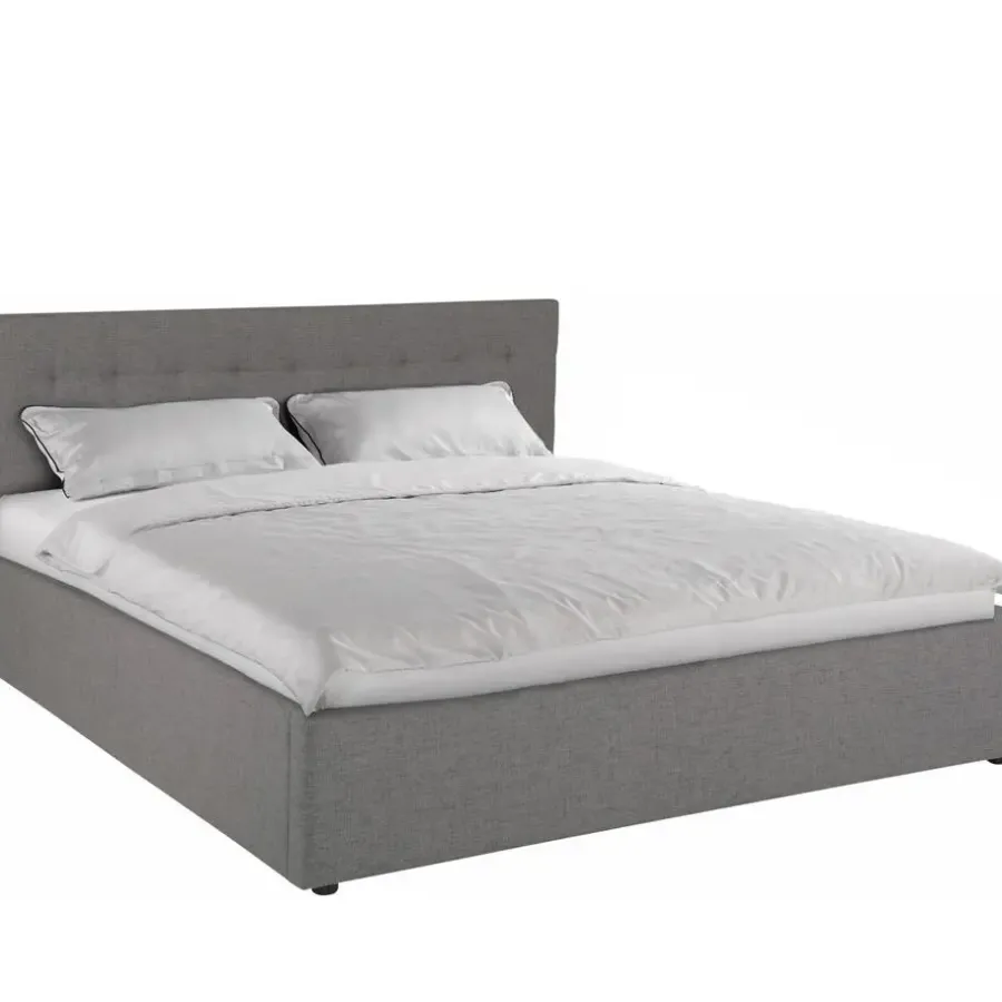 2-Persoons Bedden-Loft24 Hamar - Bed 180x200 cm in grijze stof