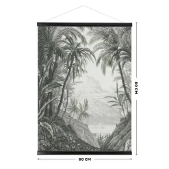 Art for the Home Hangende Poster Linnen - Jungle Landschap Schets