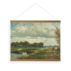 Art for the Home Hangende Poster Linnen Hollands Landschap 60x80cm