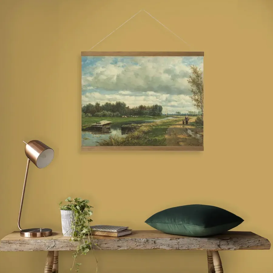 Art for the Home Hangende Poster Linnen Hollands Landschap 60x80cm
