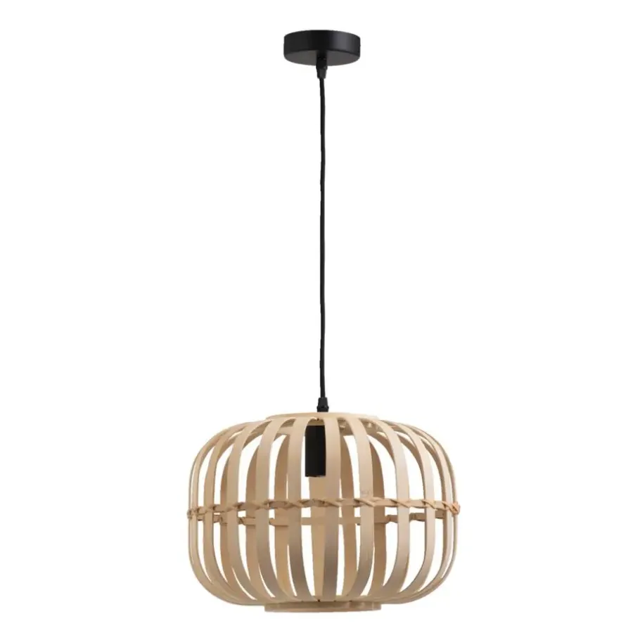 Hanglampen-Leen Bakker Hanglamp Asher E27 - naturelkleur - 150xØ33 cm