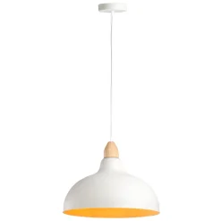 Leen Bakker Hanglamp Canyon - wit - Ø35,5x80 cm