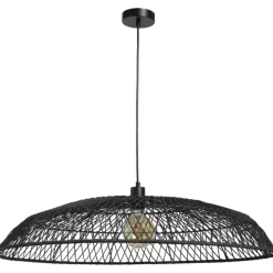 Leen Bakker Hanglamp Estee - zwart - 120xØ80 cm