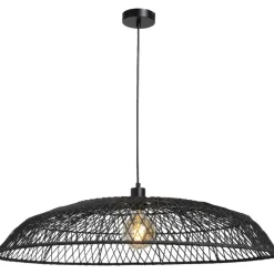 Leen Bakker Hanglamp Estee - zwart - 120xØ80 cm