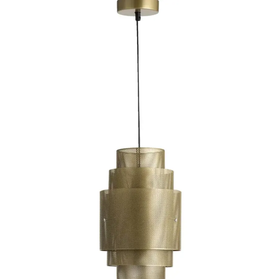 Leen Bakker Hanglamp Granada E27 - goudkleur - 34,5xØ20,5 cm