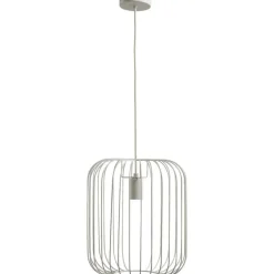 Hanglampen-Leen Bakker Hanglamp Jade - lichtgrijs - 120x36xØ31 cm