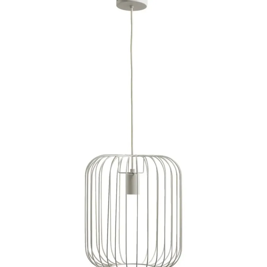 Hanglampen-Leen Bakker Hanglamp Jade - lichtgrijs - 120x36xØ31 cm