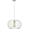 Leen Bakker Hanglamp Jade - lichtgrijs - 120x26xØ38 cm