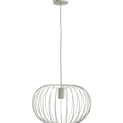 Leen Bakker Hanglamp Jade - lichtgrijs - 120x26xØ38 cm