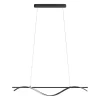 Leen Bakker Hanglamp Joa LED - mat zwart metaal - 120x100x12 cm