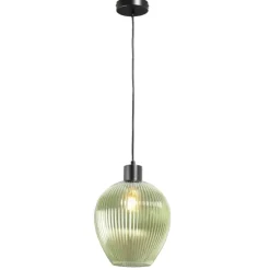 Leen Bakker Hanglamp Jolien - groen - Ø22x120 cm