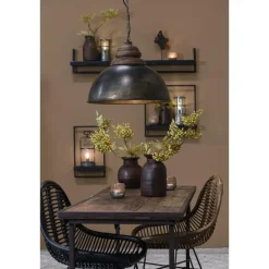 Hanglampen-Light & Living Hanglamp Leia - Zwart - Ø52cm