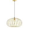 Hanglampen-Leen Bakker Hanglamp Pamplona E27 - goudkleur - 25xØ45,5 cm